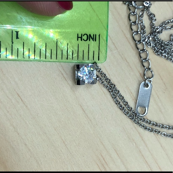 Stainless Steel CZ Necklace - Picture 6 of 6